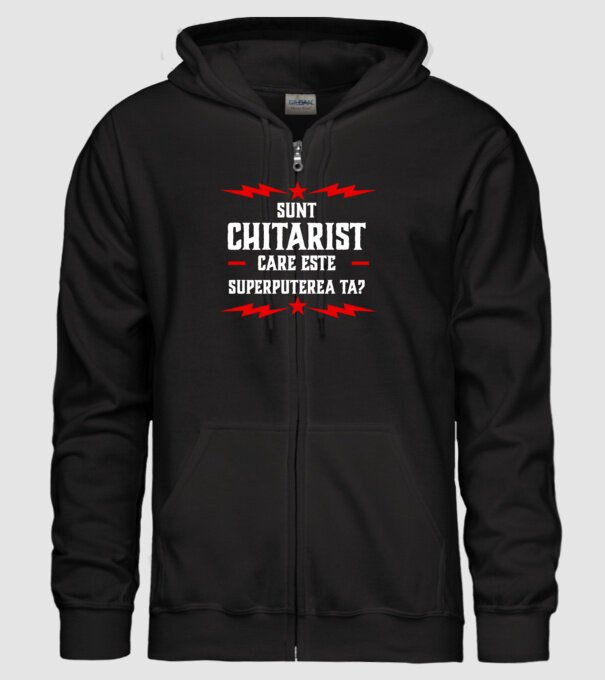 sunt chitarist, care este superputerea ta? model negru pe tricou