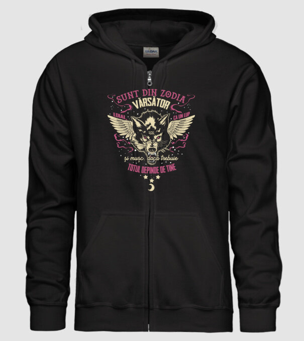 Vărsător model negru pe tricou