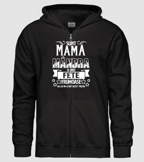 Sunt mama mândră a unei fete frumoase - da, ea mi-a dat acest tricou model negru pe tricou