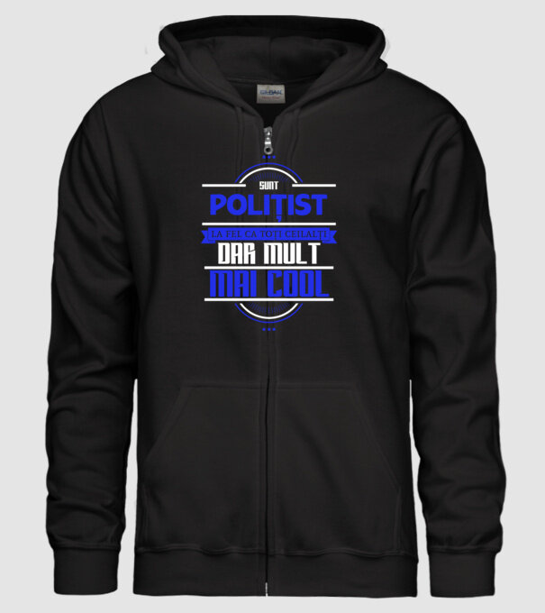 Sunt polițist, la fel ca toți ceilalți, dar mult mai cool model negru pe tricou