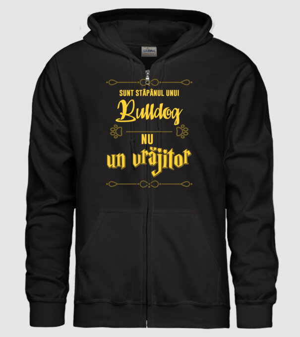 sunt stăpânul unui bulldog francez, nu un vrăjitor model negru pe tricou