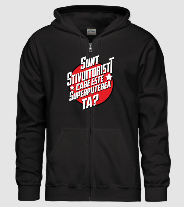 sunt stivuitorist, care este superputerea ta? model negru pe tricou
