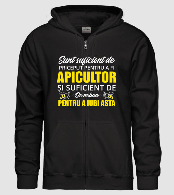 Sunt suficient de priceput pentru a fi APICULTOR și suficient de nebun pentru a iubi asta model negru pe tricou