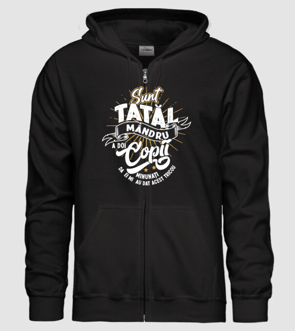 Sunt tatăl mândru a doi copii minunați - da, ei mi-au dat acest tricou model negru pe tricou