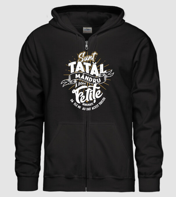 Sunt tatăl mândru a două fetițe minunate - da, ele mi-au dat acest tricou model negru pe tricou