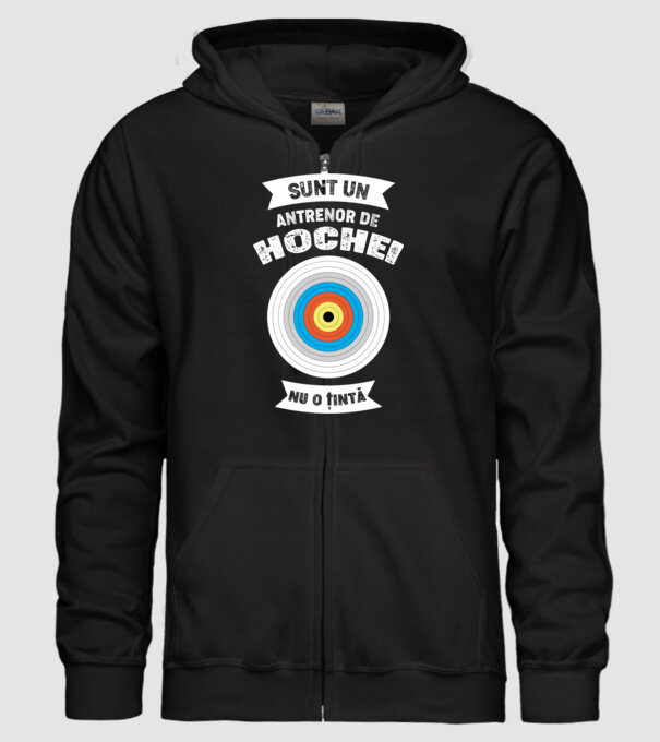 sunt un antrenor de hochei, nu o țintă model negru pe tricou