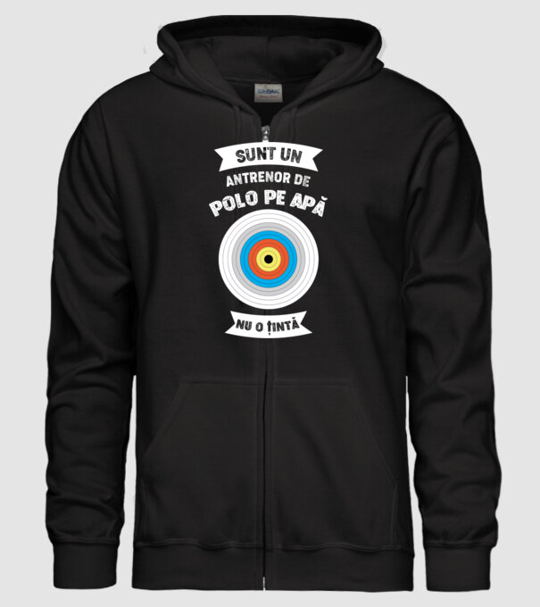 sunt un antrenor de Polo pe apă, nu o țintă model negru pe tricou