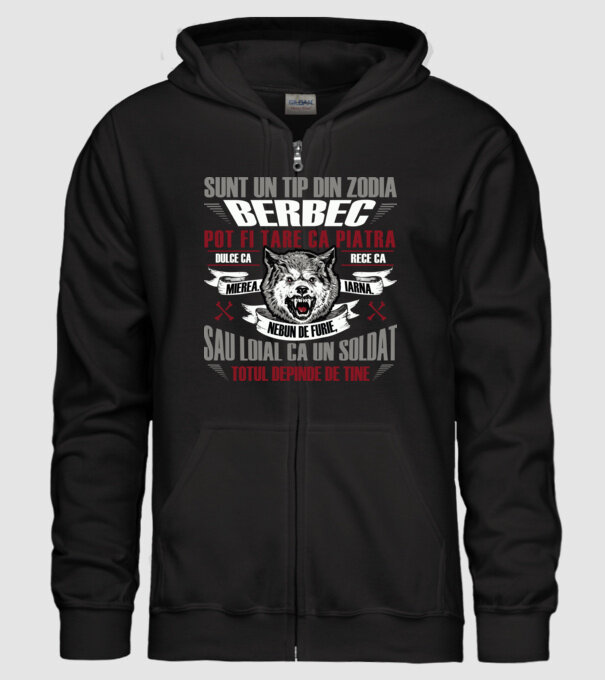 Sunt un tip din zodia Berbec model negru pe tricou