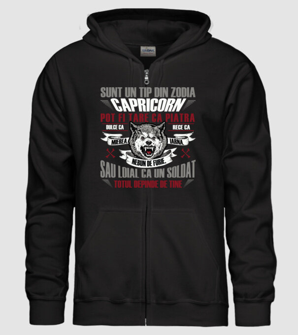 Sunt un tip din zodia Capricorn model negru pe tricou