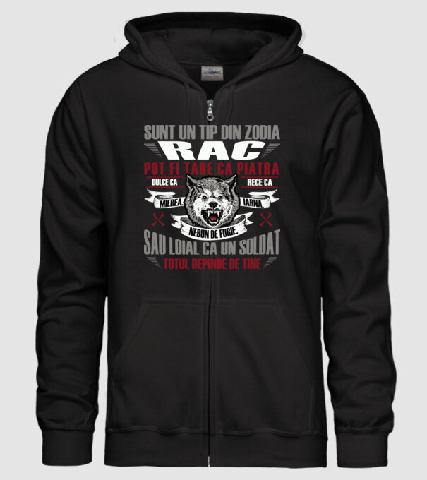 Sunt un tip din zodia Rac model negru pe tricou