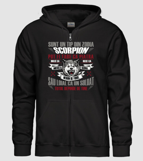 Sunt un tip din zodia Scorpion model negru pe tricou