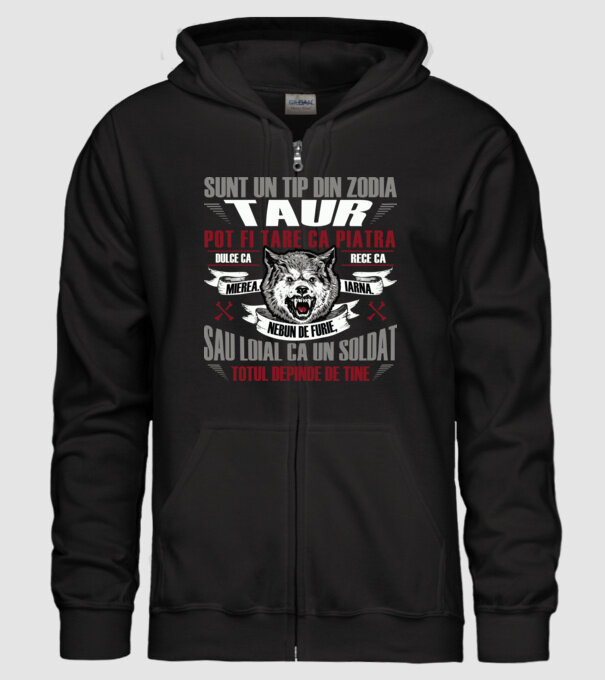 Sunt un tip din zodia Taur model negru pe tricou