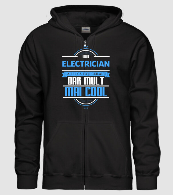 sunt electrician, la fel ca toți ceilalți, dar mult mai cool model negru pe tricou