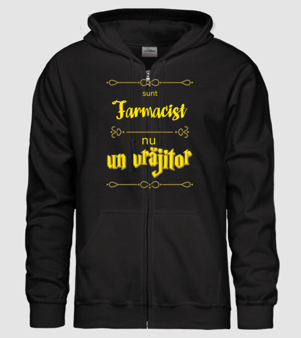 Sunt farmacist, nu un vrăjitor model negru pe tricou