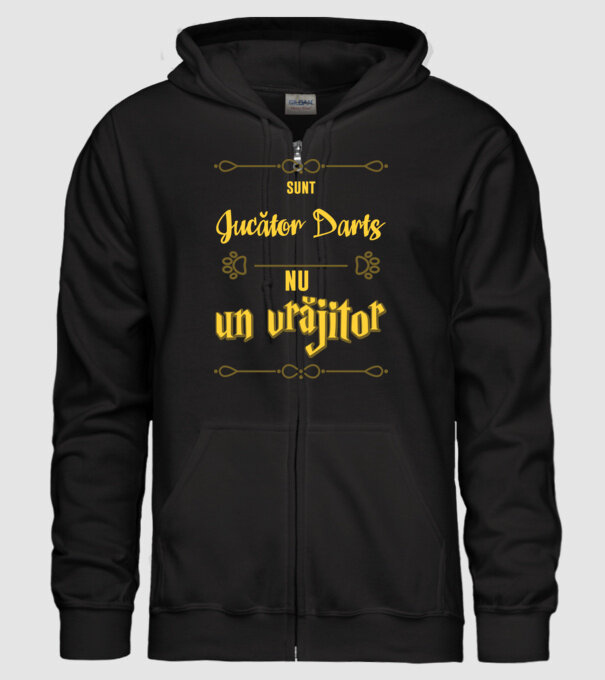 Sunt jucător darts, nu un vrăjitor model negru pe tricou