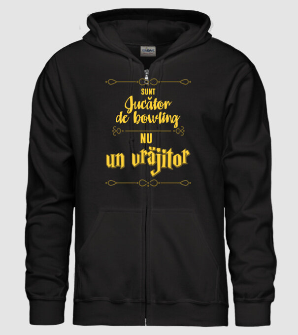 Sunt jucător de bowling, nu un magician model negru pe tricou