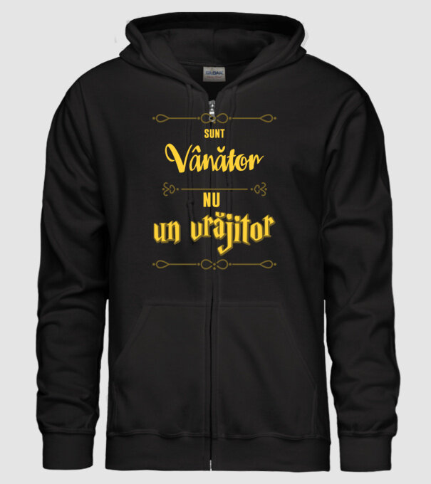 Sunt vânător, nu un magician model negru pe tricou