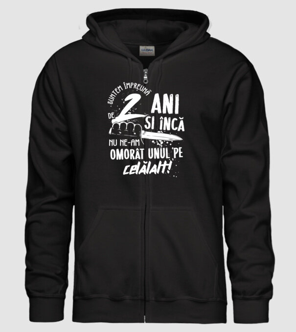 Suntem împreună de 2 ani model negru pe tricou
