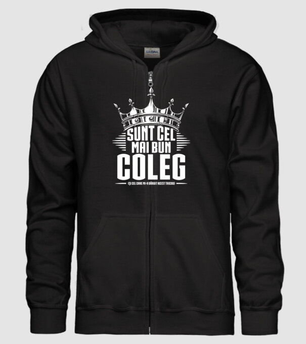 super coleg model negru pe tricou