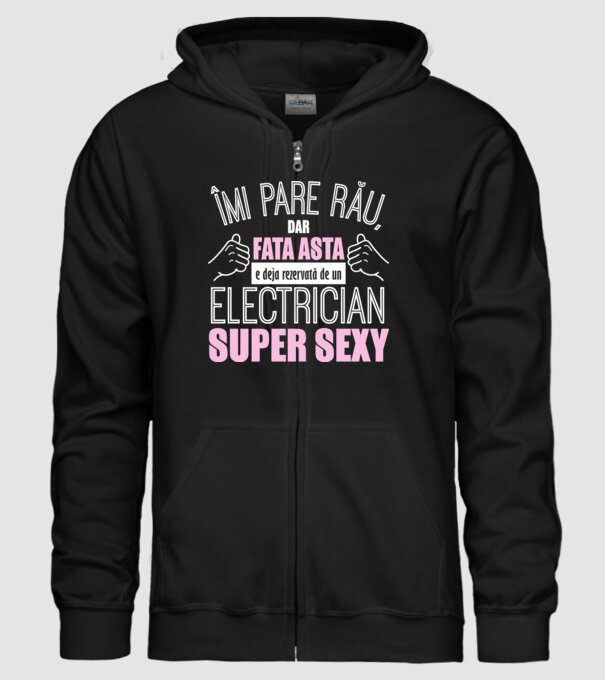 Îmi pare rău, dar fata asta e deja rezervată de un ELECTRICIAN super sexy model negru pe tricou