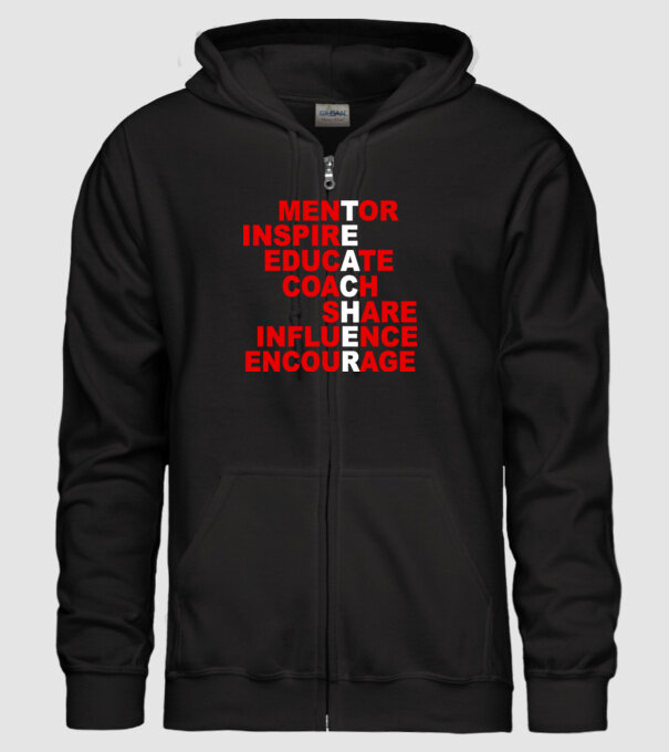 T E A C H E R model negru pe tricou