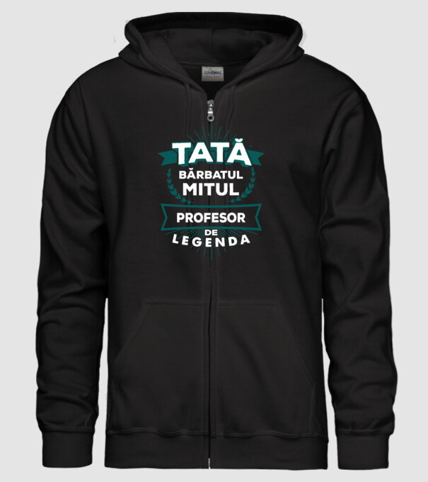 Tată - bărbatul, mitul, profesor de legendă model negru pe tricou