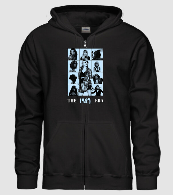Taylor Swift ERAS blue model negru pe tricou