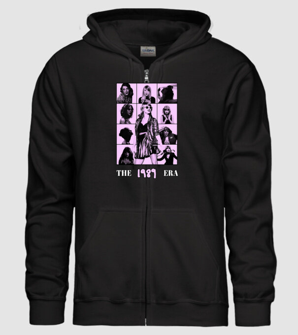 Taylor Swift ERAS lilac model negru pe tricou