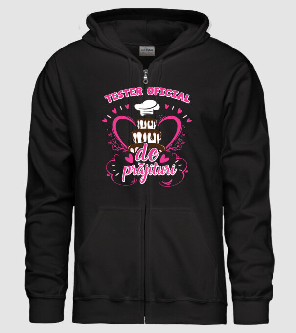 tester oficial de prăjituri model negru pe tricou