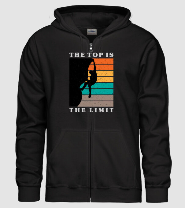 The Top is the limit model negru pe tricou
