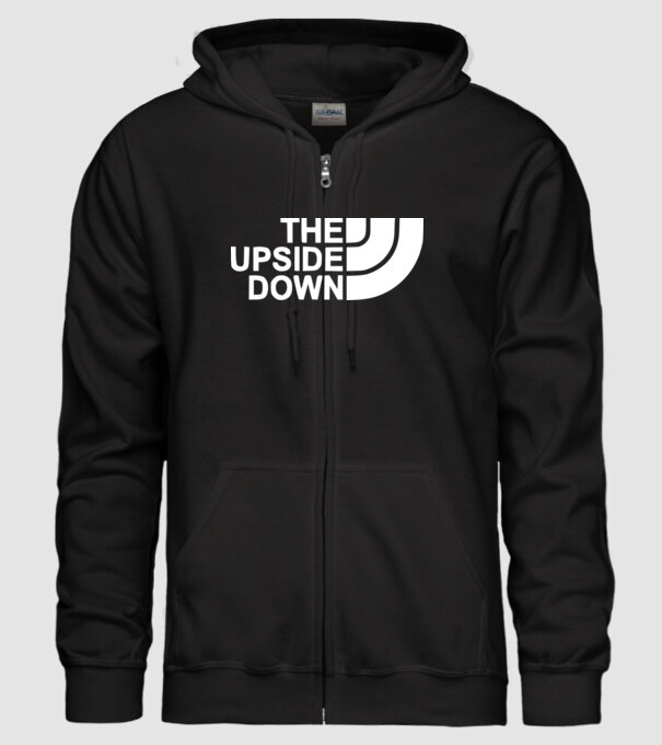 the upside down model negru pe tricou