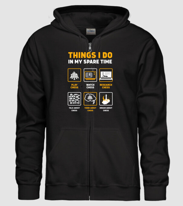 Things I do in my spare time model negru pe tricou