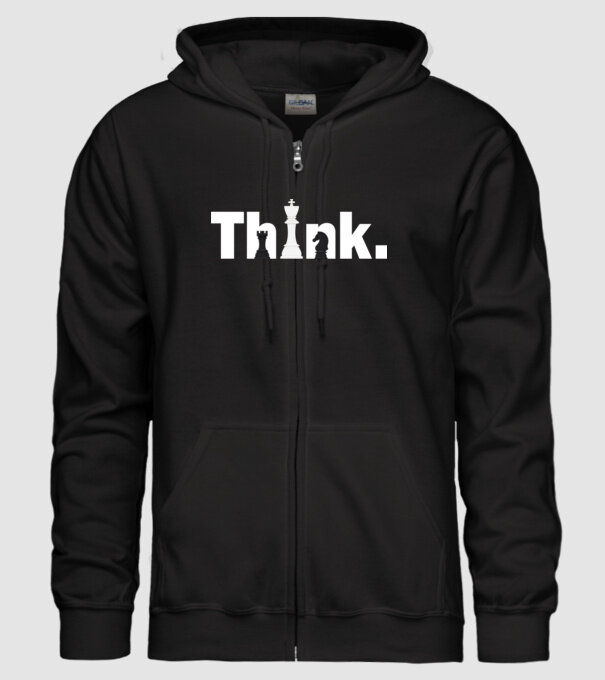 Think model negru pe tricou