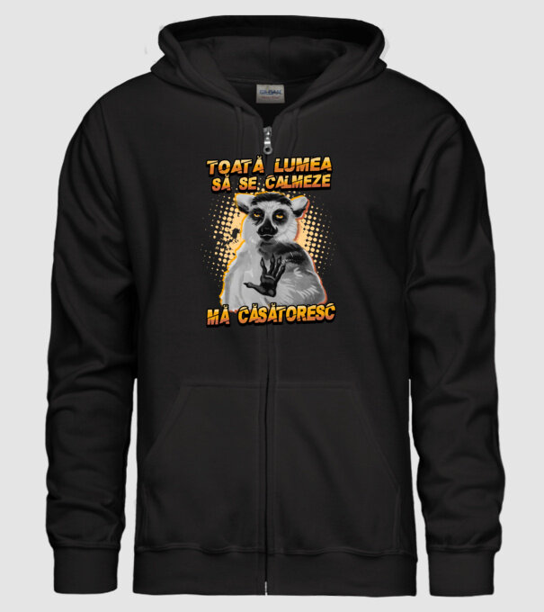 toată lumea - să se calmeze - mă căsătoresc model negru pe tricou