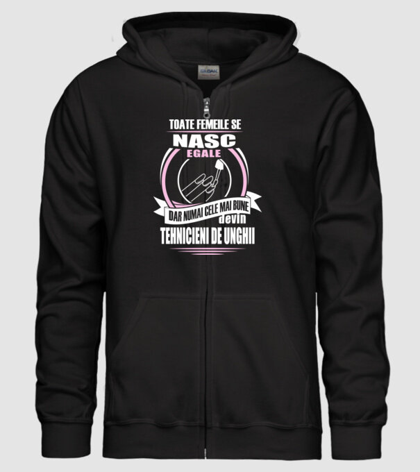 Toate femeile se nasc egale, dar numai cele mai bune devin tehnicieni de unghii model negru pe tricou