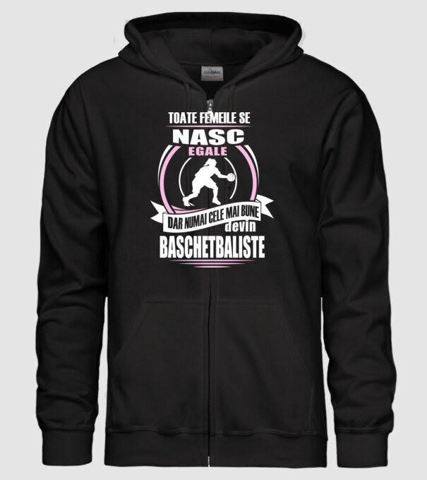 Toate femeile se nasc egale, dar numai cele mai bune devin baschetbaliste model negru pe tricou