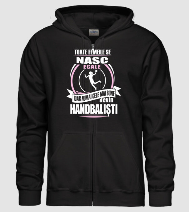 Toate femeile se nasc egale, dar numai cele mai bune devin handbaliști model negru pe tricou