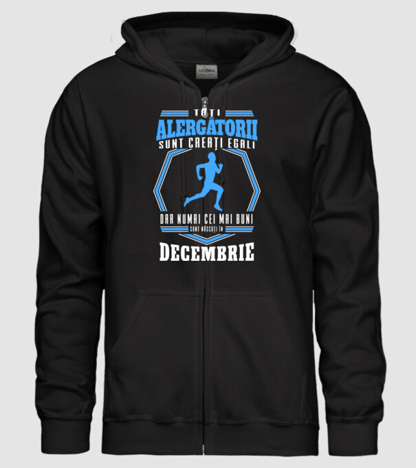 Toți alergătorii sunt creați egali, dar numai cei mai buni sunt născuți în decembrie model negru pe tricou
