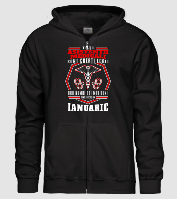 Toți asistenții medicali sunt creați egali, dar numai cei mai buni sunt născuți în ianuarie model negru pe tricou