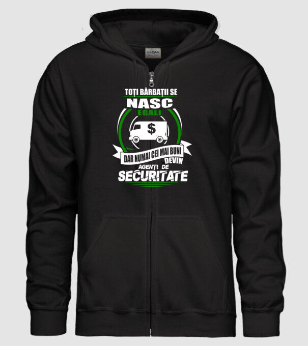 Toți bărbații se nasc egali agenți de securitate model negru pe tricou