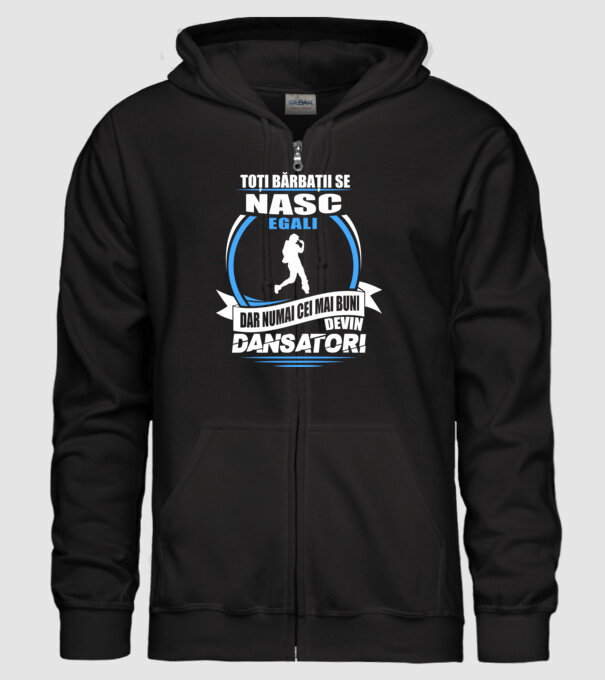 Toți bărbații se nasc egali dansatori model negru pe tricou