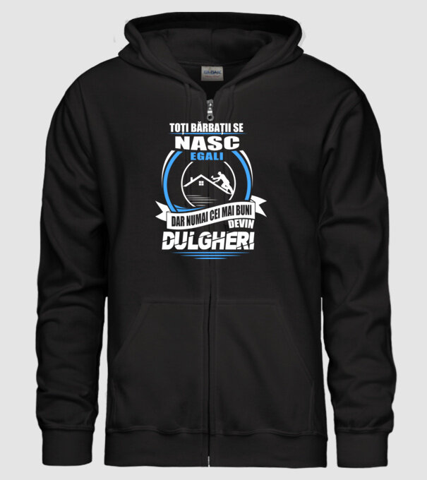 Toți bărbații se nasc egali dulgheri model negru pe tricou
