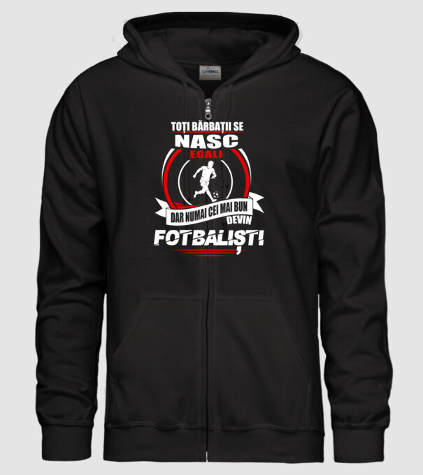 Toți bărbații se nasc egali fotbaliști model negru pe tricou