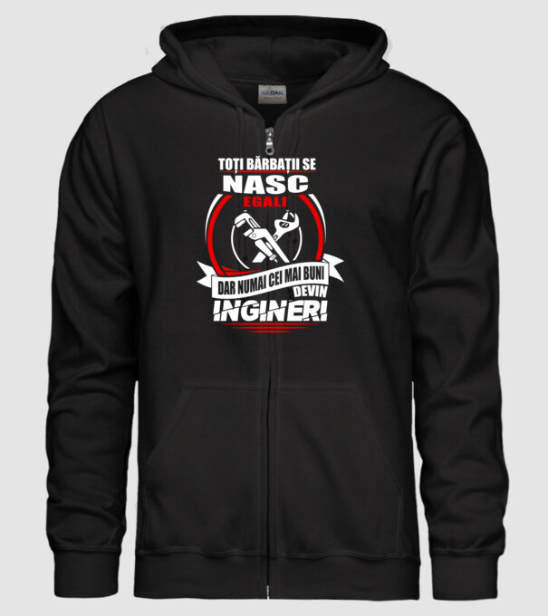 Toți bărbații se nasc egali ingineri model negru pe tricou