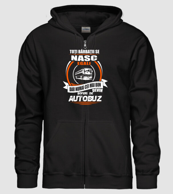 Toți bărbații se nasc egali șoferi de autobuz model negru pe tricou
