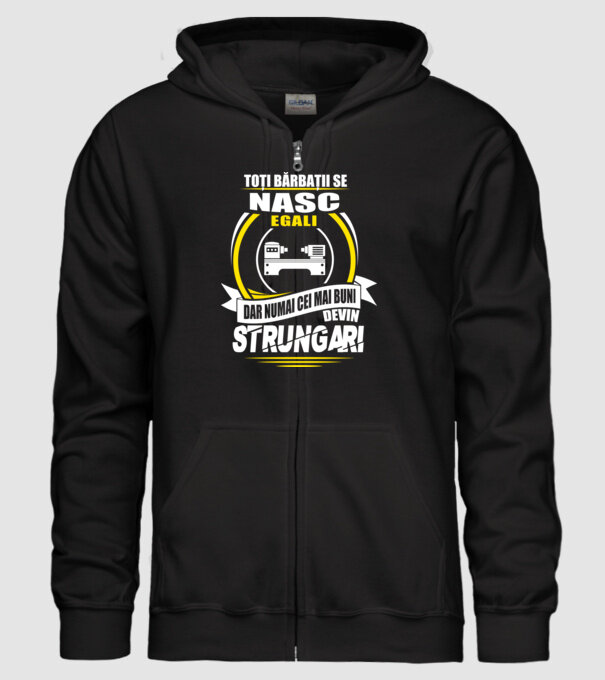 Toți bărbații se nasc egali strungari model negru pe tricou