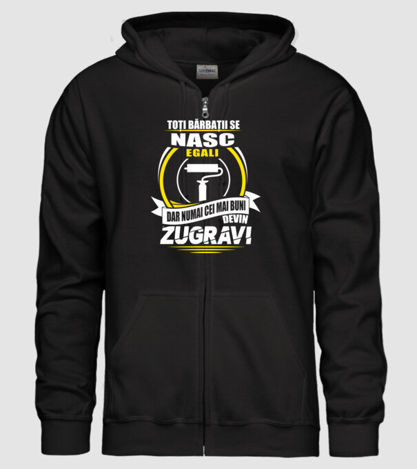 Toți bărbații se nasc egali zugravi model negru pe tricou