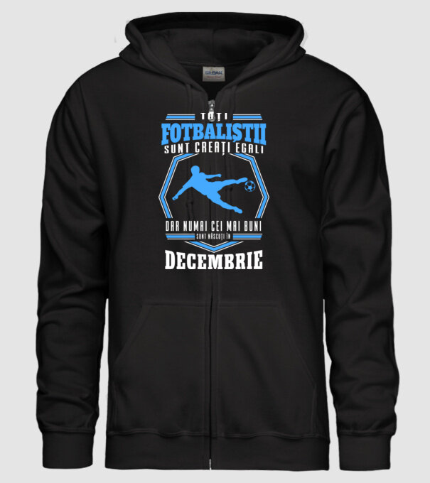 Toți fotbaliștii sunt creați egali, dar numai cei mai buni sunt născuți în decembrie model negru pe tricou