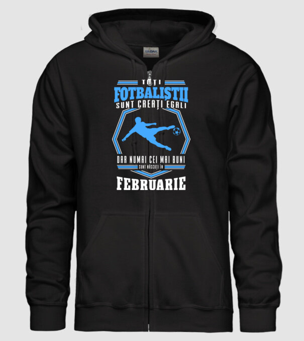 Toți fotbaliștii sunt creați egali, dar numai cei mai buni sunt născuți în februarie model negru pe tricou
