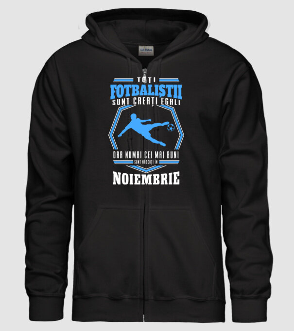 Toți fotbaliștii sunt creați egali, dar numai cei mai buni sunt născuți în noiembrie model negru pe tricou